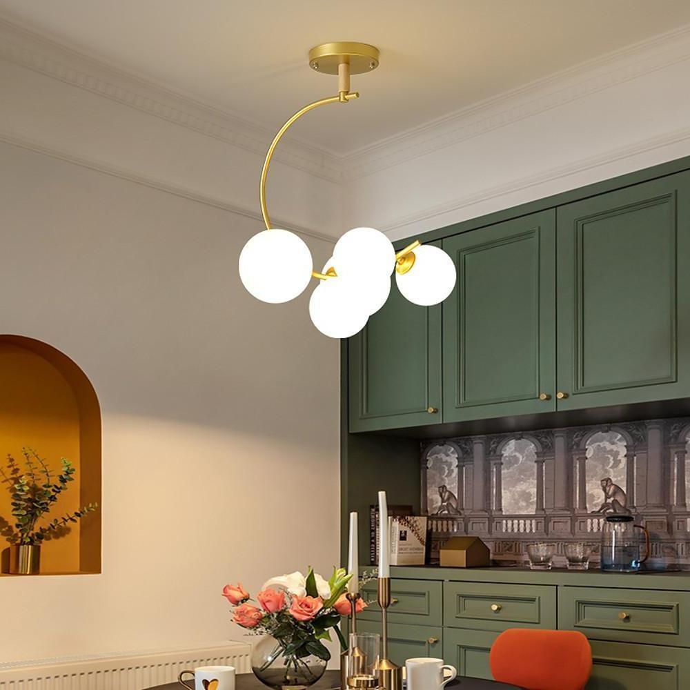 5 - Light Cluster Globe Chandelier Dining Room Chandelier
