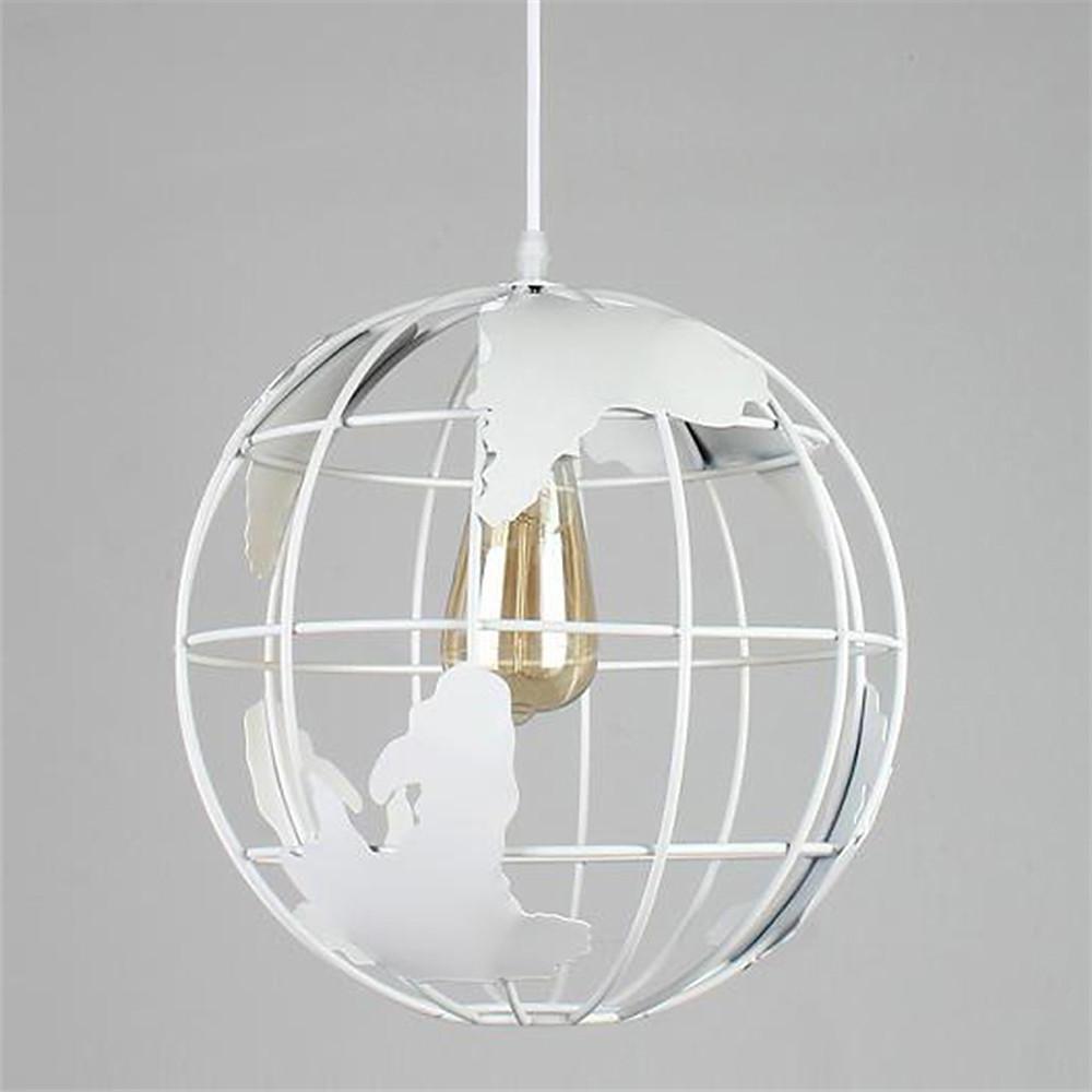 8'' Globe - shaped World Map LED Retro Pendant Lights Hanging Ceiling Lights