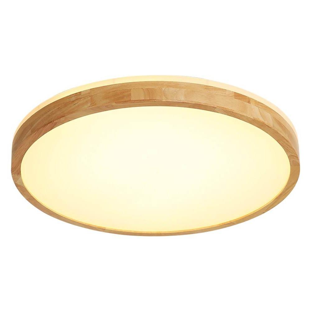 Circular Kitchen Flush Mount Lighting Wood Acrylic LED Living Room Ceiling Lights