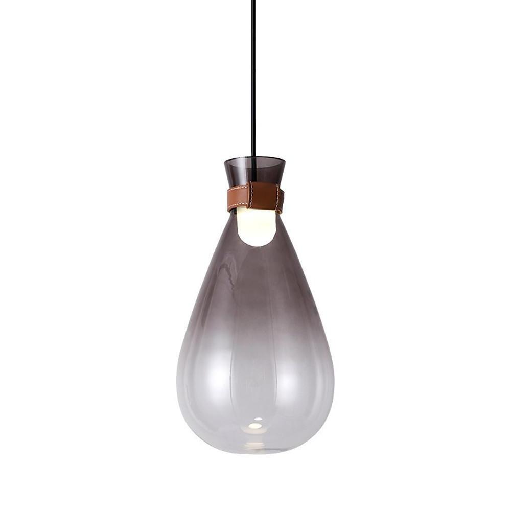 7'' LED 1-Light Single Design Pendant Light Nordic Style Glass Metal Island Lights-dazuma