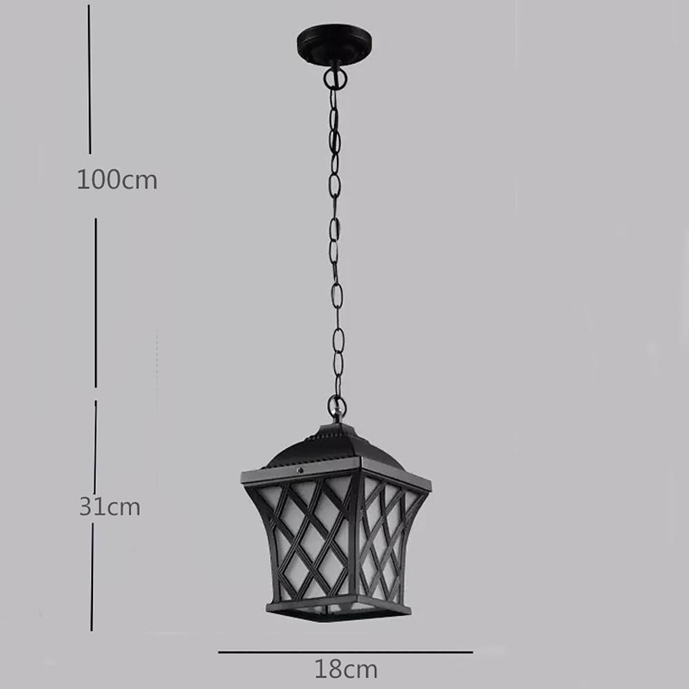 7'' LED 1-Light Pendant Light Traditional Classic Acrylic Glass Metal Lantern Design