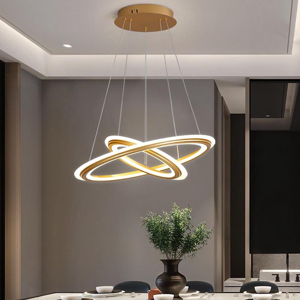 2 - light Circles Shaped LED Nordic Chandeliers Hanging Ceiling Lights