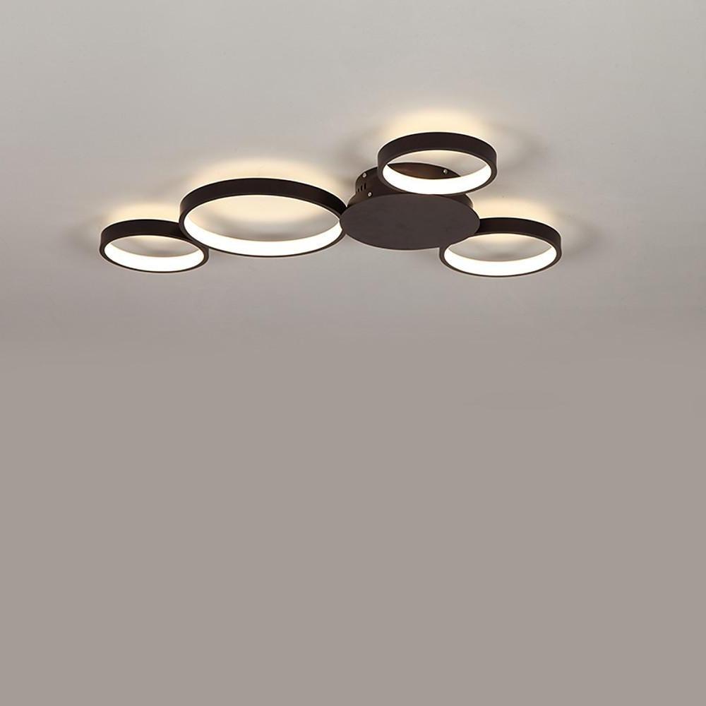 31'' LED 4-Light Circle Design Cluster Design Flush Mount Lights Modern LED Aluminum Silica gel Metal Dimmable Ceiling Lights