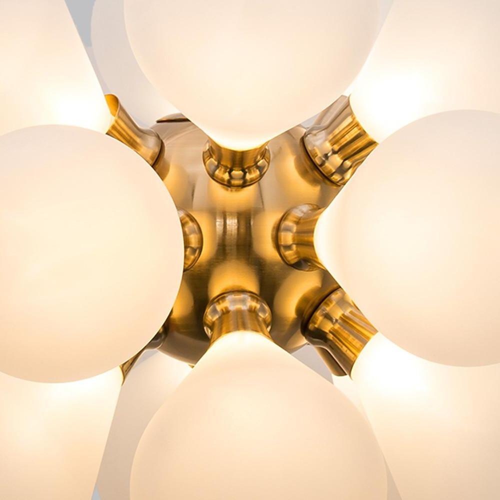15'' LED 18 Bulbs New Design Creative Chandelier Nature Inspired Retro Metal Glass Novelty Geometrical Globe Design