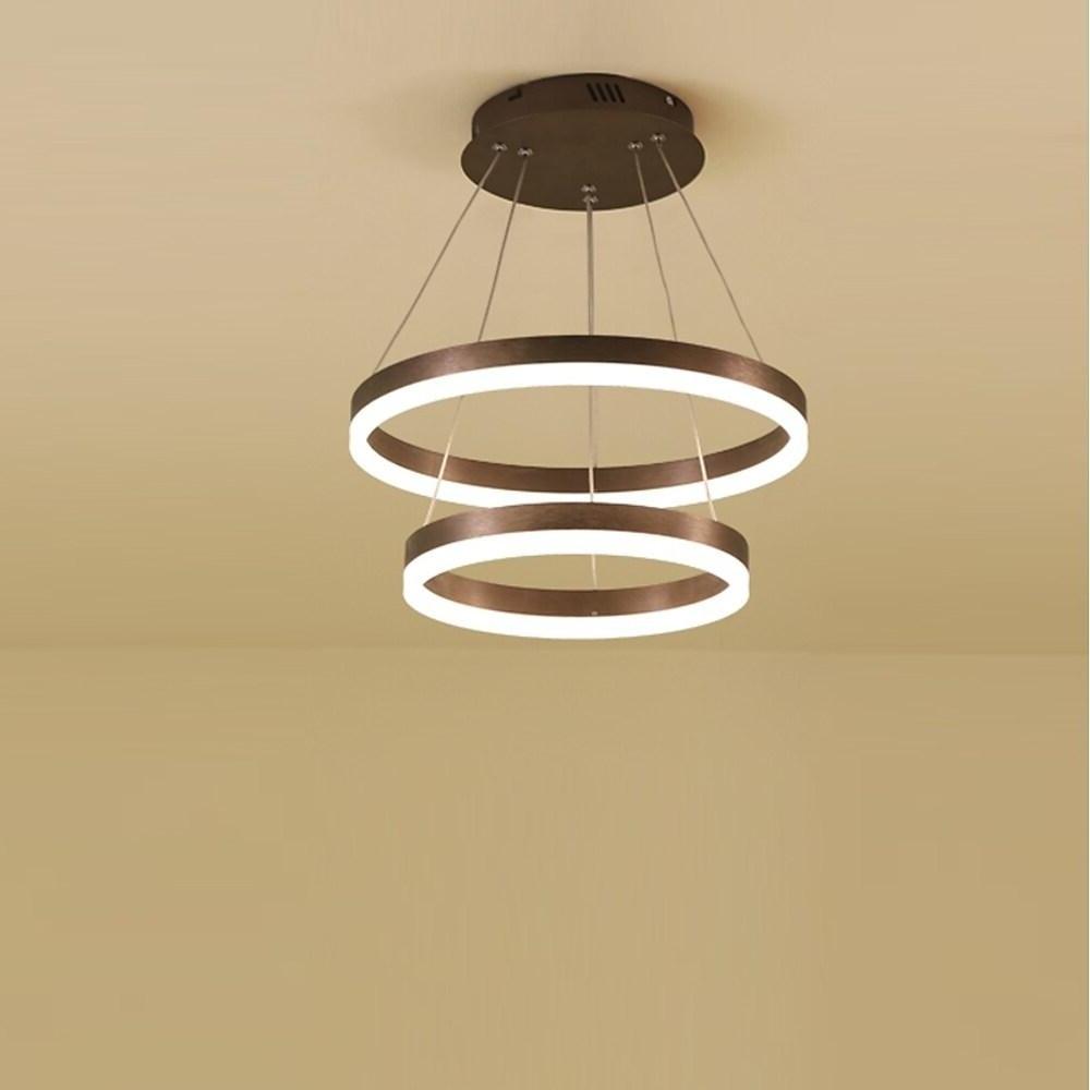 16'' LED 1-Light Dimmable Adjustable Chandelier Modern LED Aluminum Acrylic Circle Circle Design-dazuma