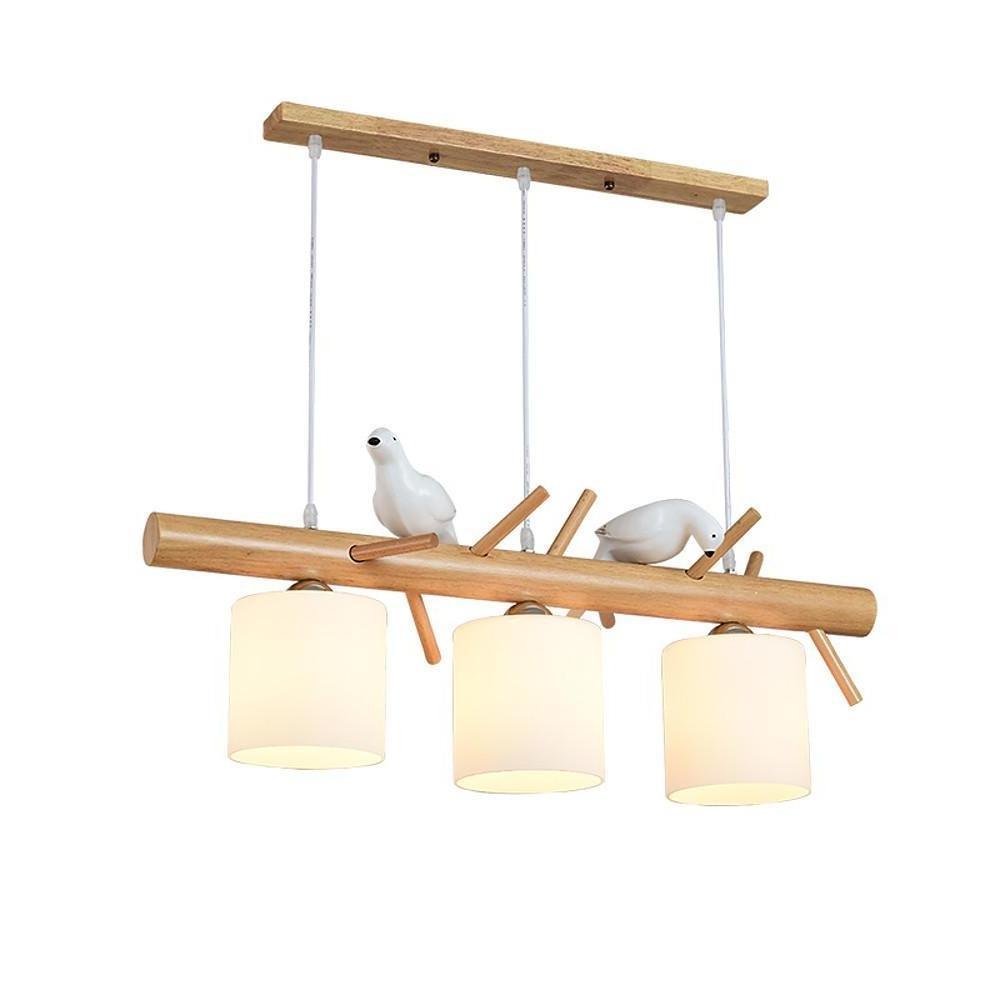 Rustic Island Kitchen Pendant Lighting Wood Glass Pendant Lighting