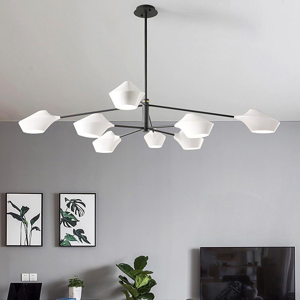 8 - light Artistic LED Industrial Sputnik Chandelier Hanging Ceiling Lights