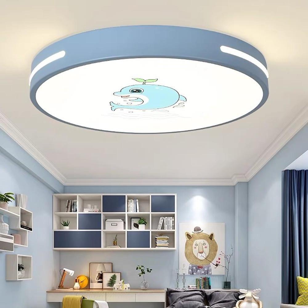 16'' LED 1-Light Lantern Desgin Flush Mount Lights Modern Metal Acrylic Ceiling Lights-dazuma