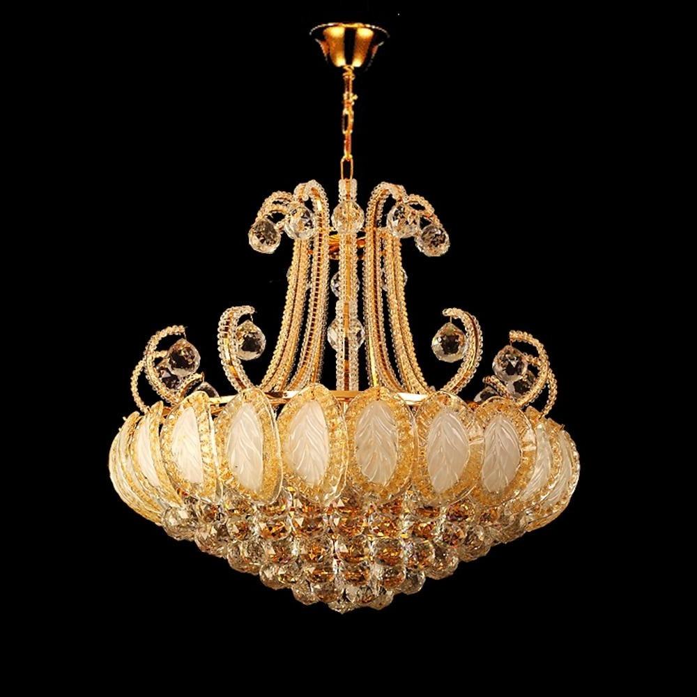 8 - light Modern Gold/Silver Vintage Crystal Chandeliers For Living Room