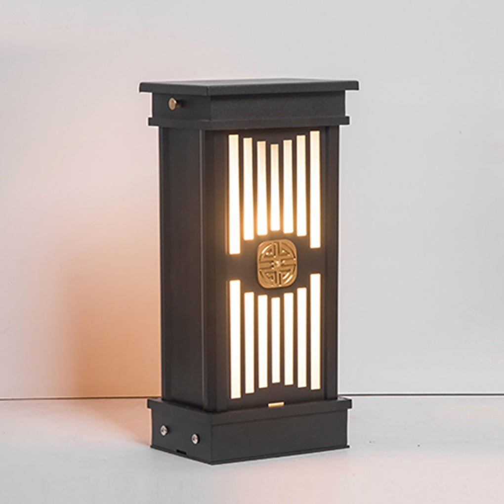 Traditional LED Post Light Retro Black Waterproof Outdoor Garden Lighting