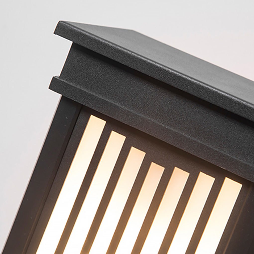 Traditional LED Post Light Retro Black Waterproof Outdoor Garden Lighting