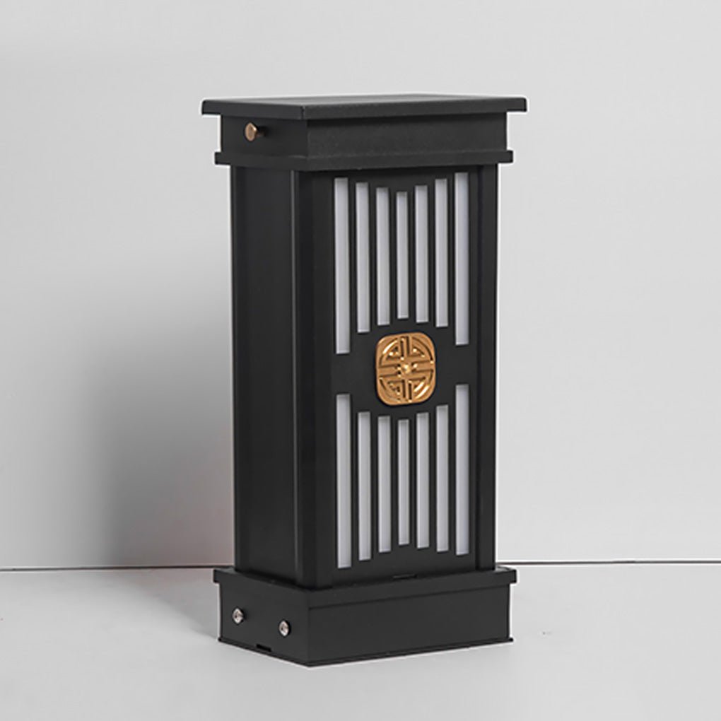 Traditional LED Post Light Retro Black Waterproof Outdoor Garden Lighting