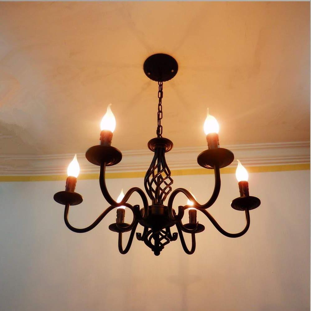 6 Lights Candles - shaped LED Modern Chandeliers Pendant Light Hanging Lamp