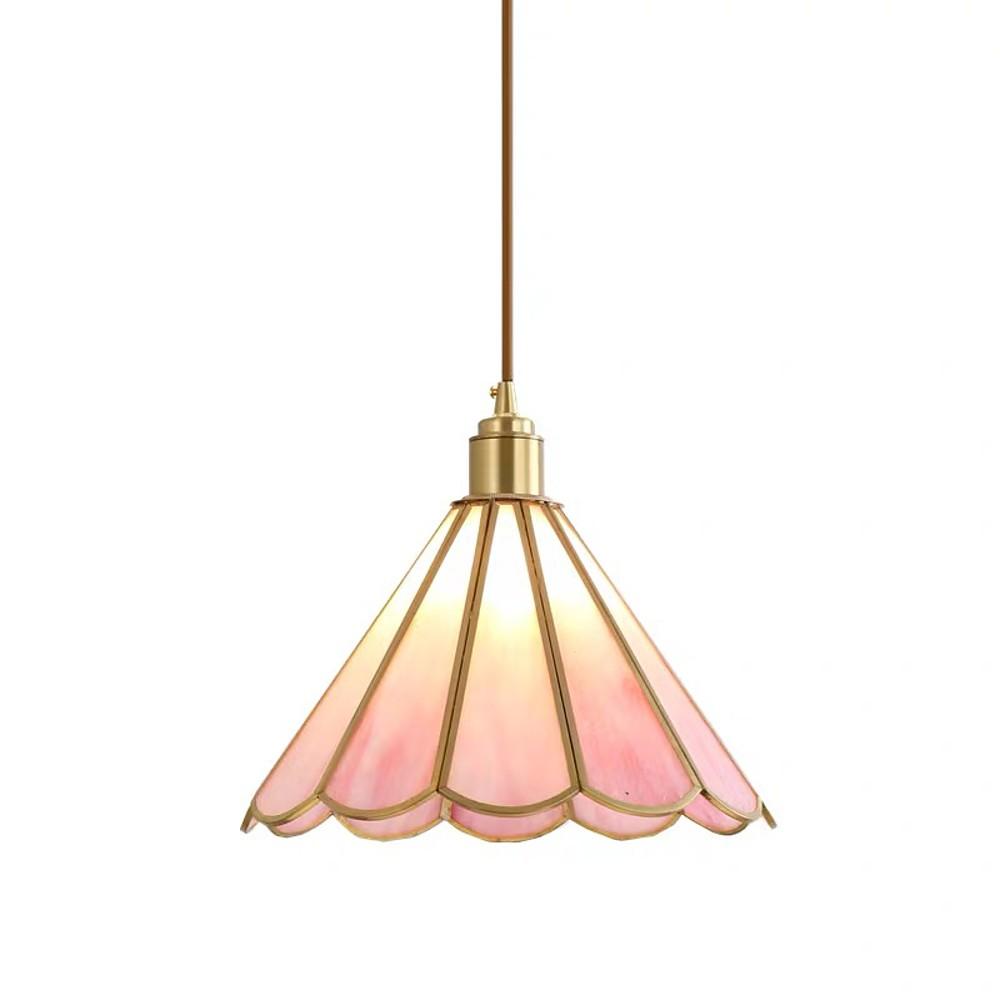 11'' LED 1-Light Lantern Desgin Pendant Light Modern Copper Glass Island Lights