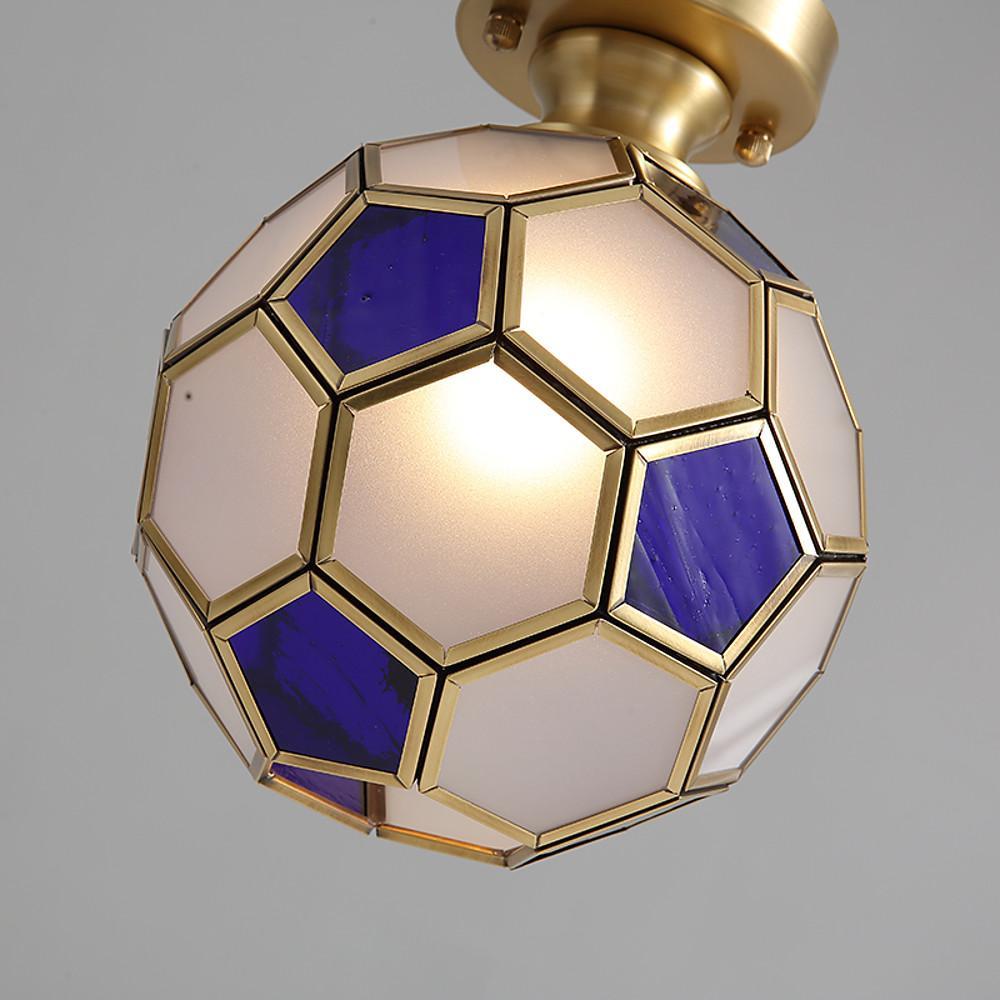 9'' Incandescent 1-Light Mini Style Flush Mount Lights Artistic Chic & Modern Copper Glass Globe Ceiling Lights