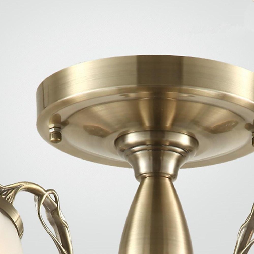 8 - light Electroplated Glass Flower Shaped LED Traditional Chandeliers