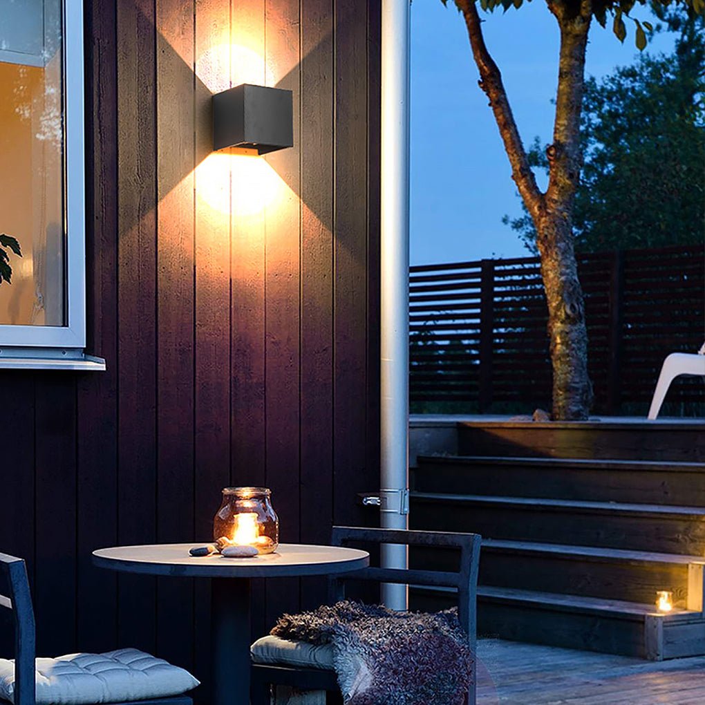 Square Waterproof Up Down Adjustable Modern Exterior Lights