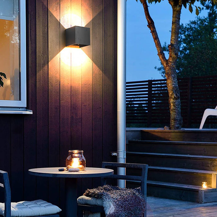Square Waterproof Up Down Adjustable Modern Exterior Lights