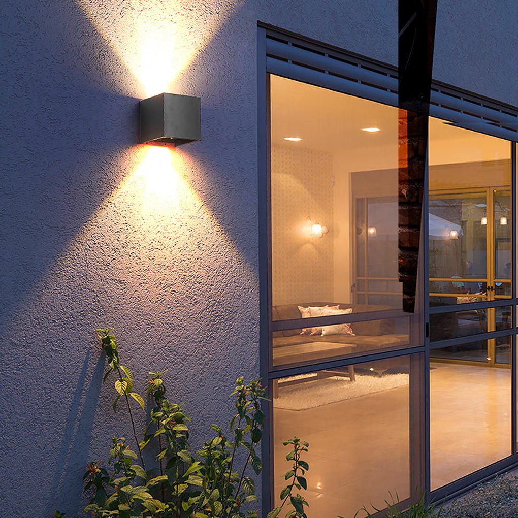 Square Waterproof Up Down Lighting Adjustable Exterior Lights