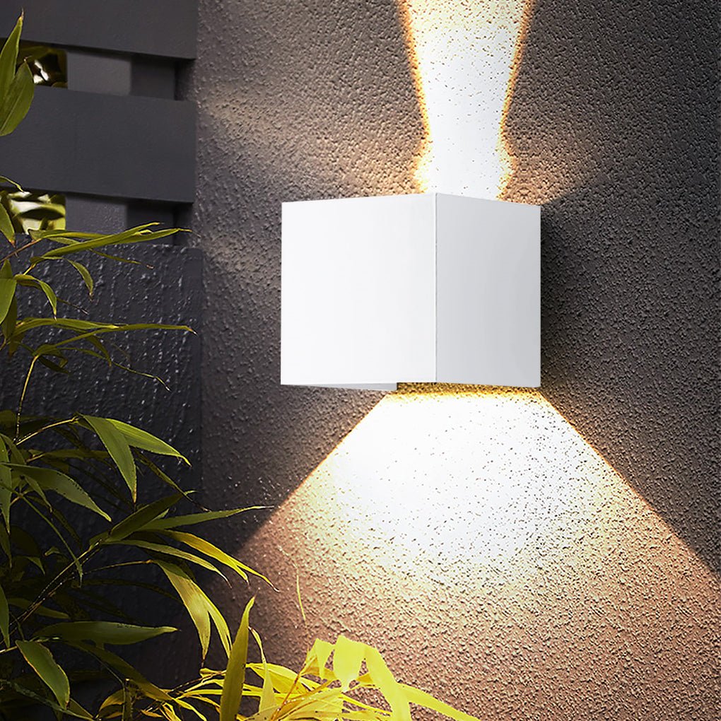 Square Waterproof Up Down Lighting Adjustable Modern Exterior Lights ...