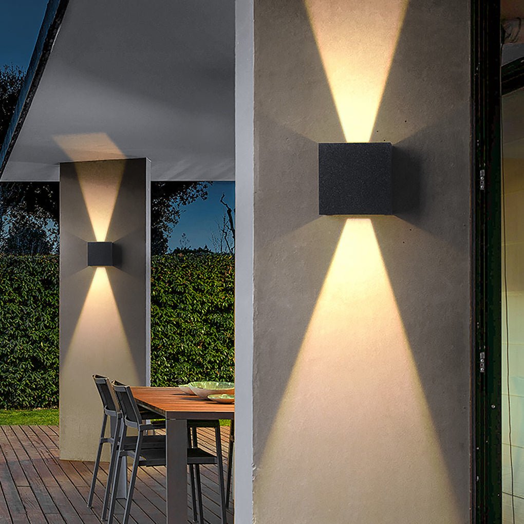 Two-way Luminous Outdoor Waterproof LED Wall Light with Adjustable Beam Angle - Dazuma