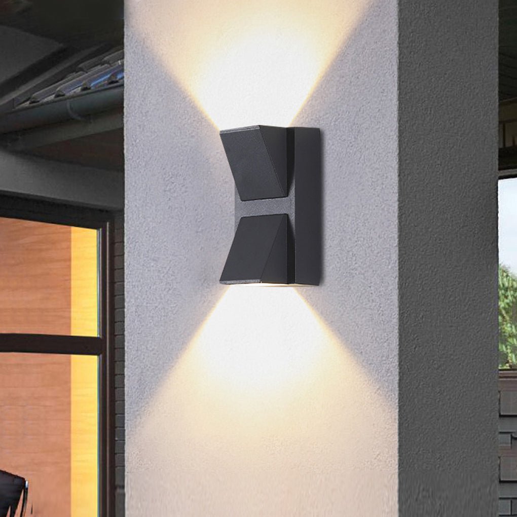 Waterproof Up & Down K - Type Black LED Outdoor Wall Lights