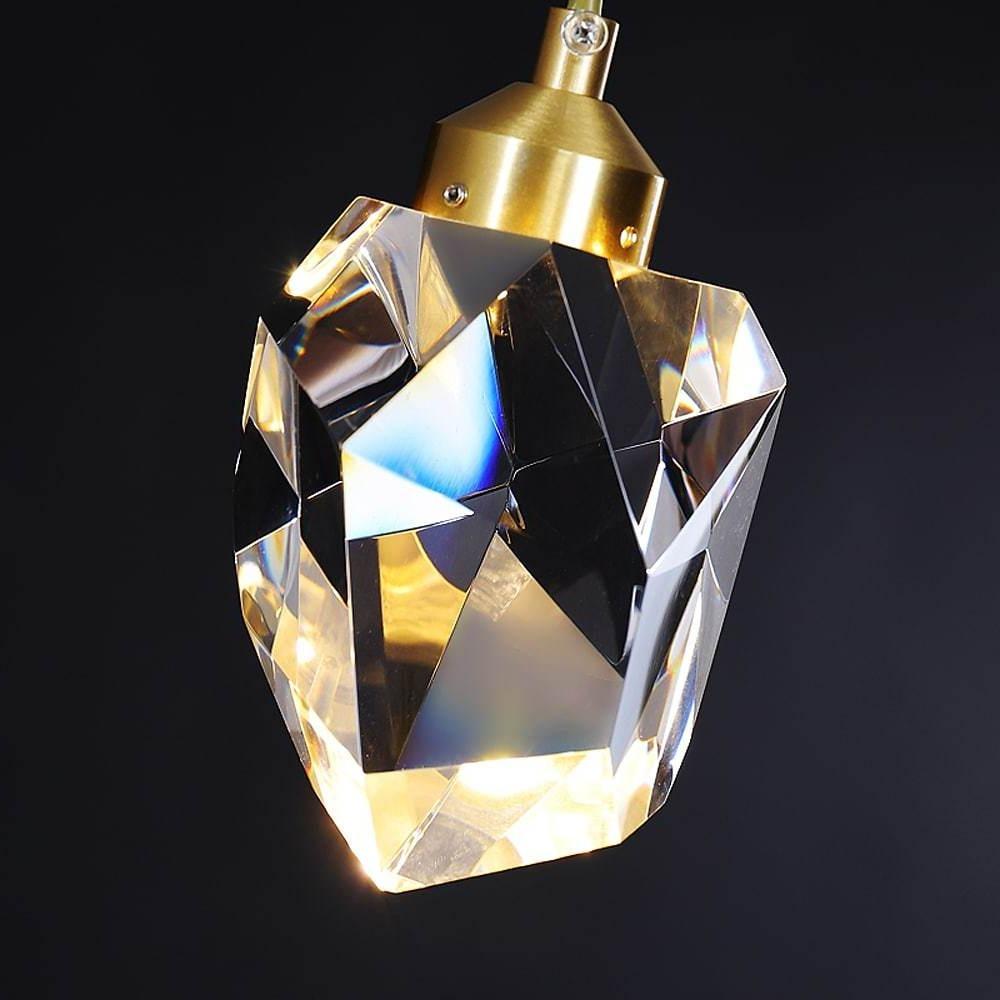 32'' LED 9-Light Island Design Chandelier Nordic Style Artistic Metal Crystal Chandeliers