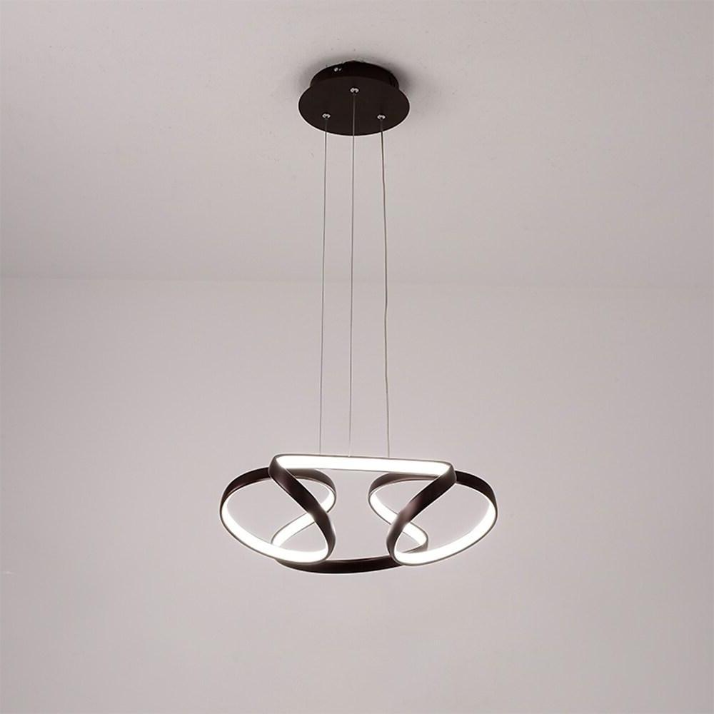 18'' LED 1-Light Chandelier Modern LED Metal PVC Sputnik Circle Design-dazuma