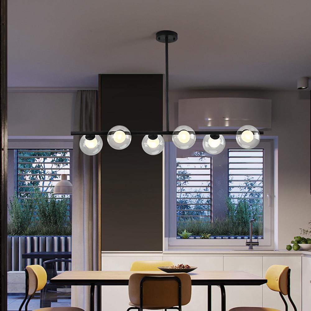 39'' LED 6-Light New Design Chandelier Nordic Style Modern Metal Glass Island Island Lights