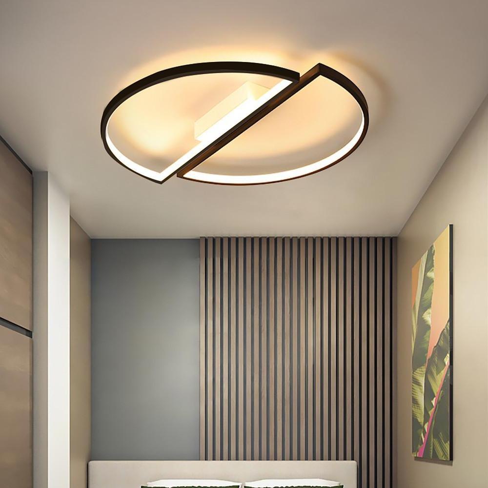 18'' LED 1-Light Geometric Shapes Dimmable Flush Mount Lights Modern Artistic Metal Aluminum Acrylic Dimmable Ceiling Lights-dazuma