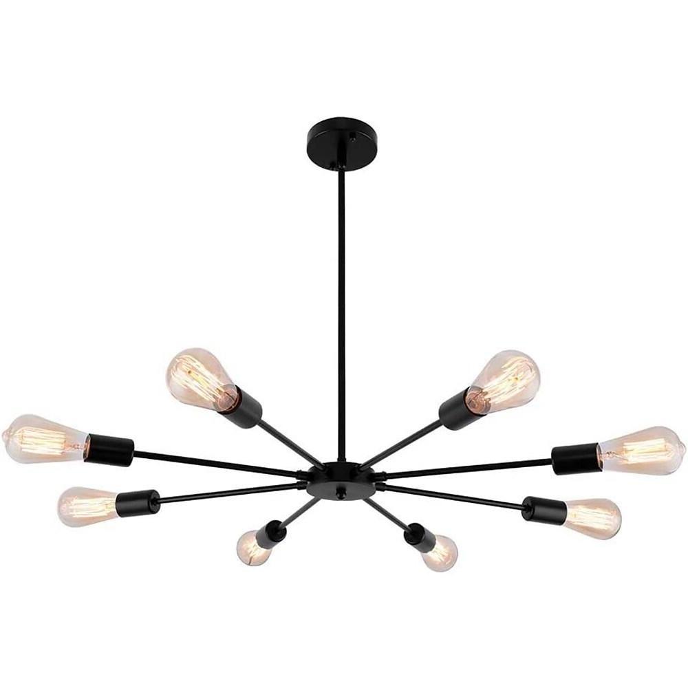 Mid - Century Sputnik Semi - Flush Mount Bedroom 193sq ft - 269sq ft Illumination Area Ceiling Light