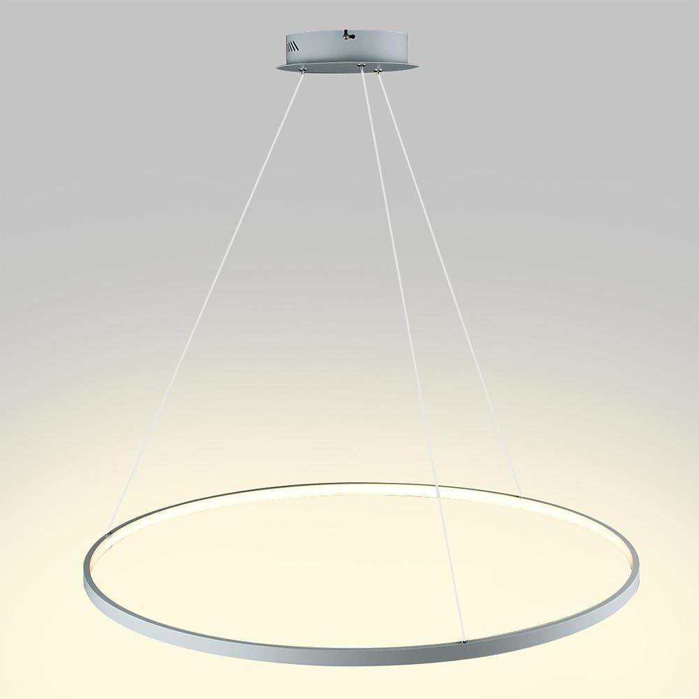 Round Geometric 30 - Watt Single Ring Integrated LED Modern Bedroom Pendant