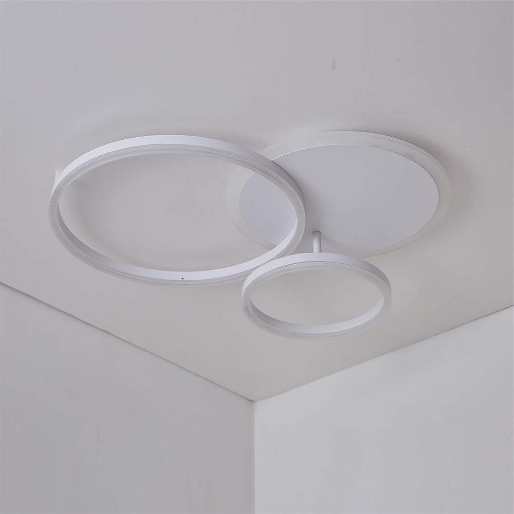 3 - Layers LED Modern Circle Flush Mount Light - 3 - Color Dimmable, 26"x20"