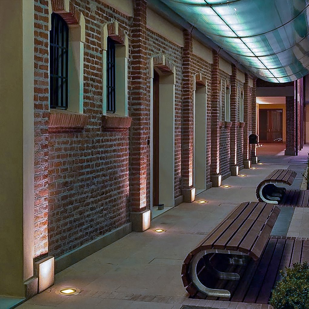 Ultra - thin Waterproof Recessed Step Lights LED Ground Lighting for Stairs, Decks (IP65, 110 - 240V, Warm White)