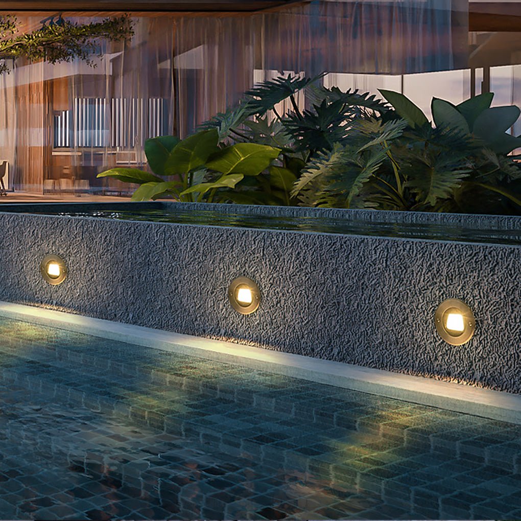 Ultra - thin Waterproof Recessed Step Lights LED Ground Lighting for Stairs, Decks (IP65, 110 - 240V, Warm White)
