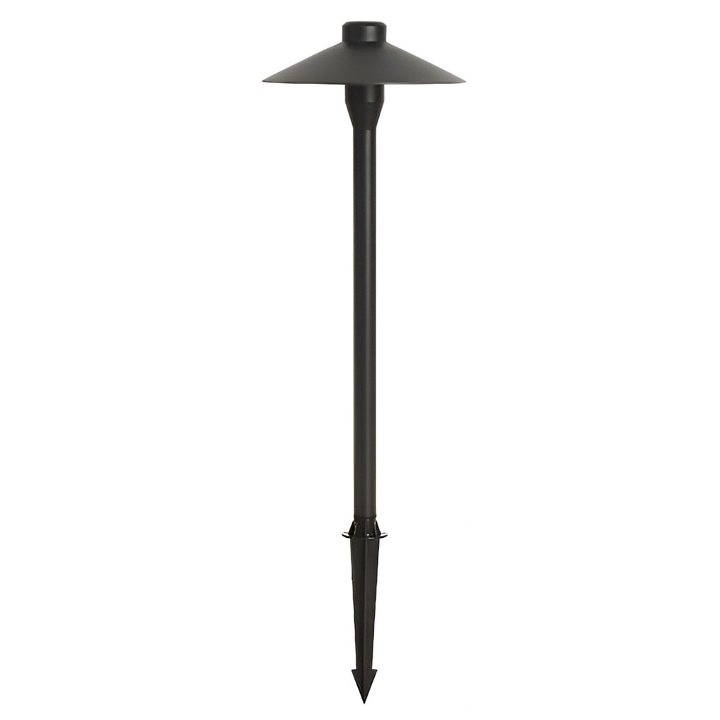 Umbrella path lamp with technical specifications and dimensions.