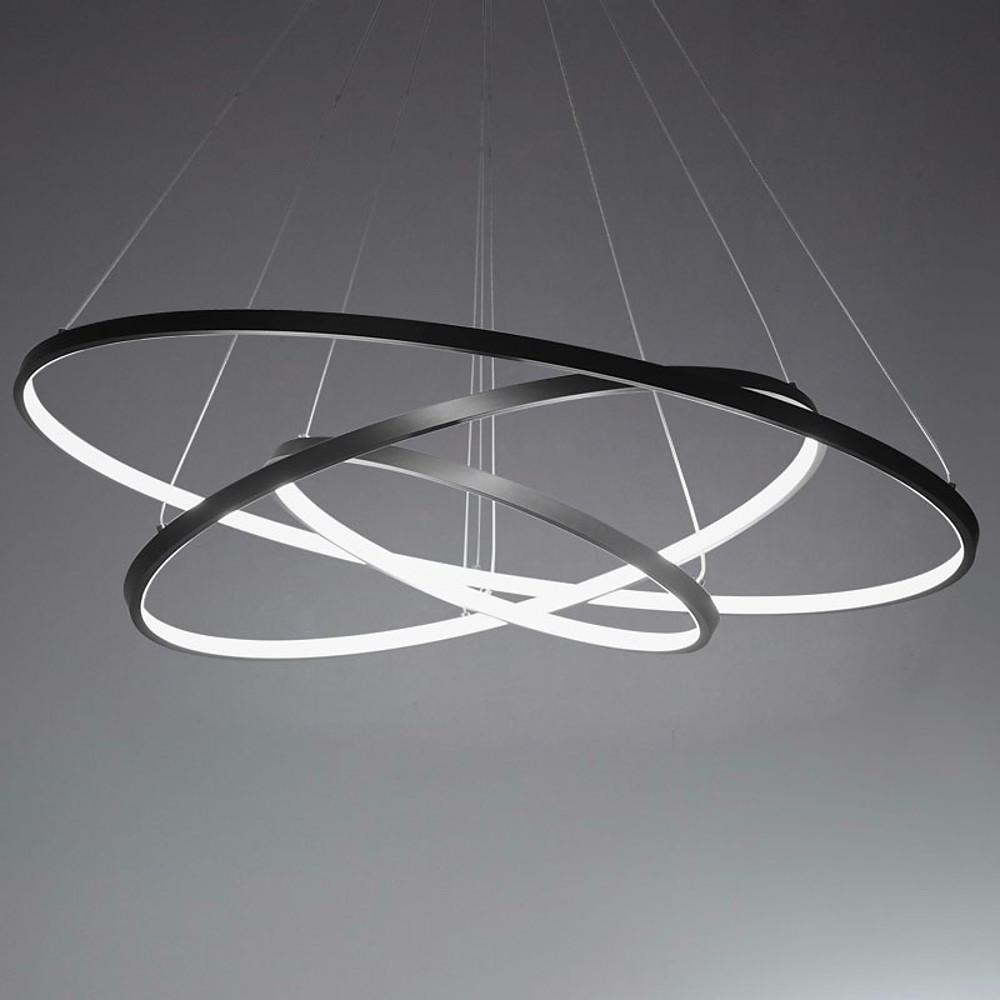 31'' LED 2-Light Creative LED Dimmable Adjustable New Design Pendant Light LED Chic & Modern Aluminum Acrylic Novelty Geometrical Circle Circle Design