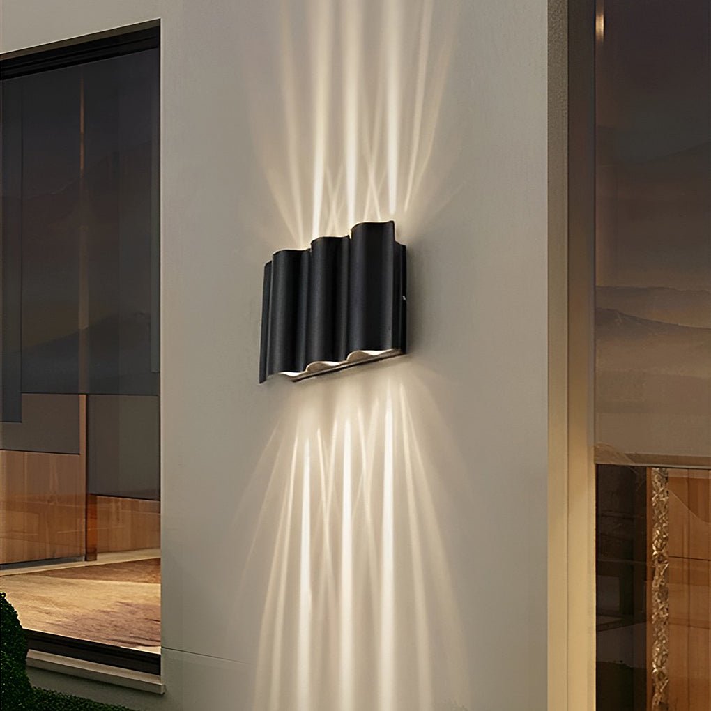 Unique Arc Design LED Sconce Up and Down Lights Wall Sconces Waterproof Outdoor Wall Lights - Dazuma