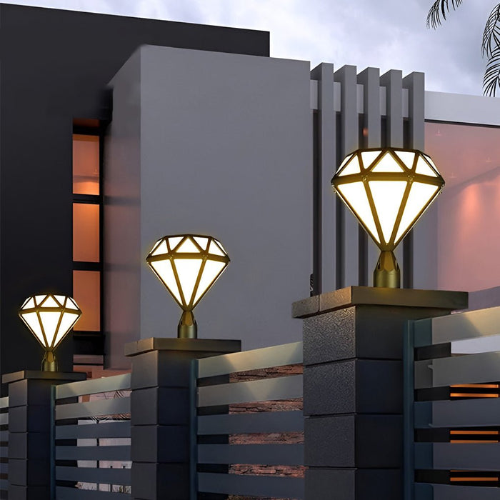 Unique Diamond - shaped LED Post Lights Outdoor Lights Waterproof Fence Post Lights