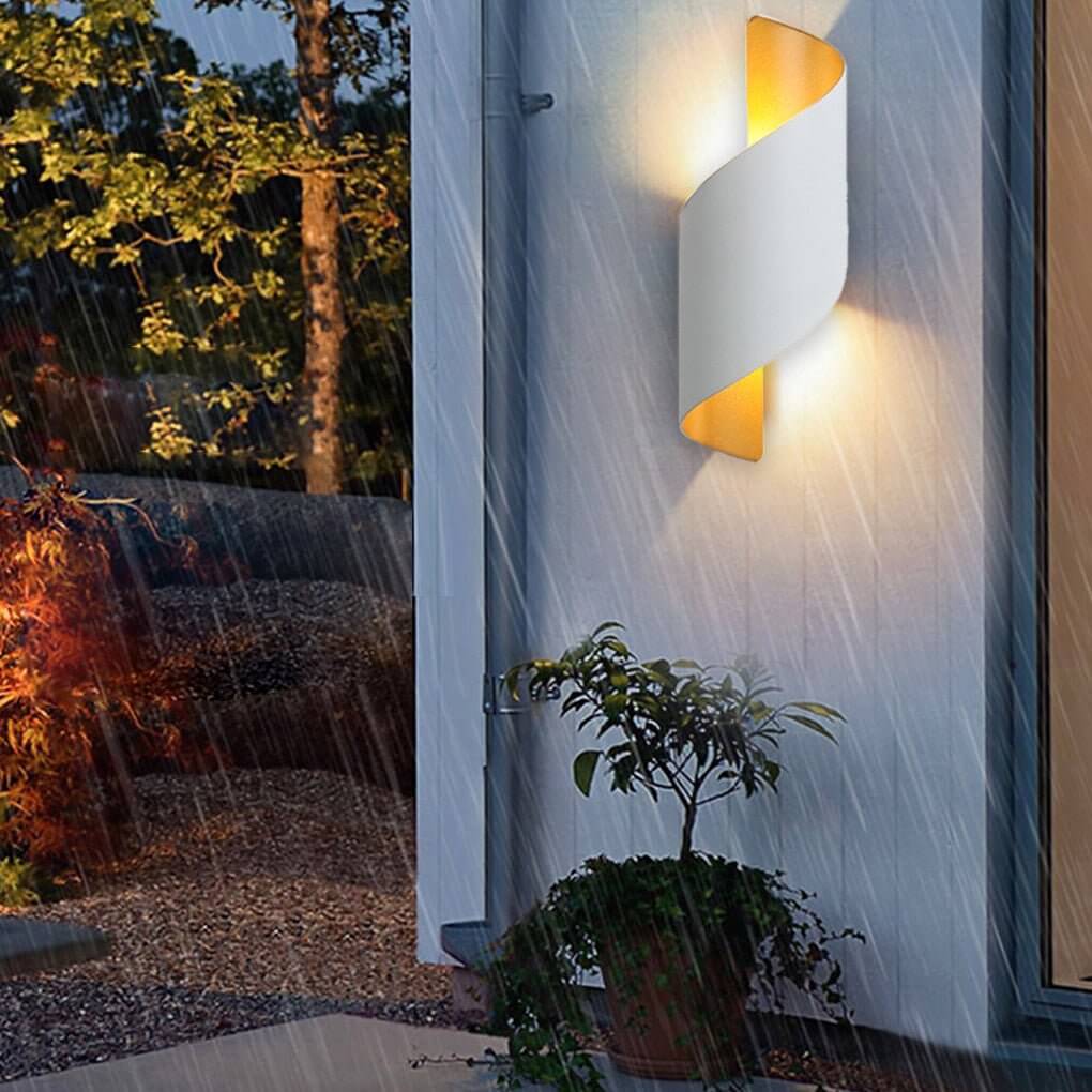 Unique Spiral Design LED Waterproof Two - way Luminous Wall Light for Aisle Balcony