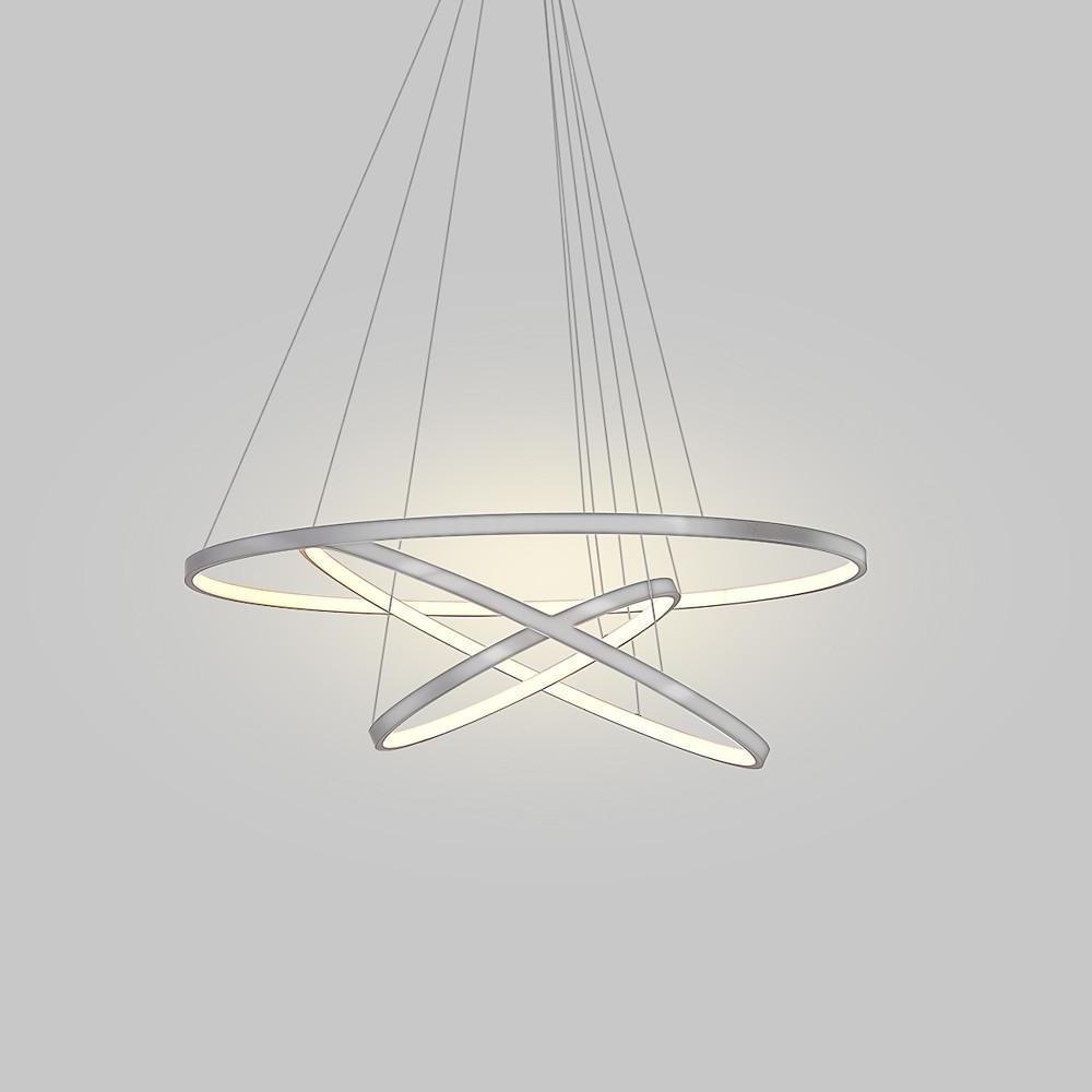 31'' LED 3-Light Pendant Light Modern Contemporary Circle Aluminum Acrylic Circle Pendant Lights-dazuma