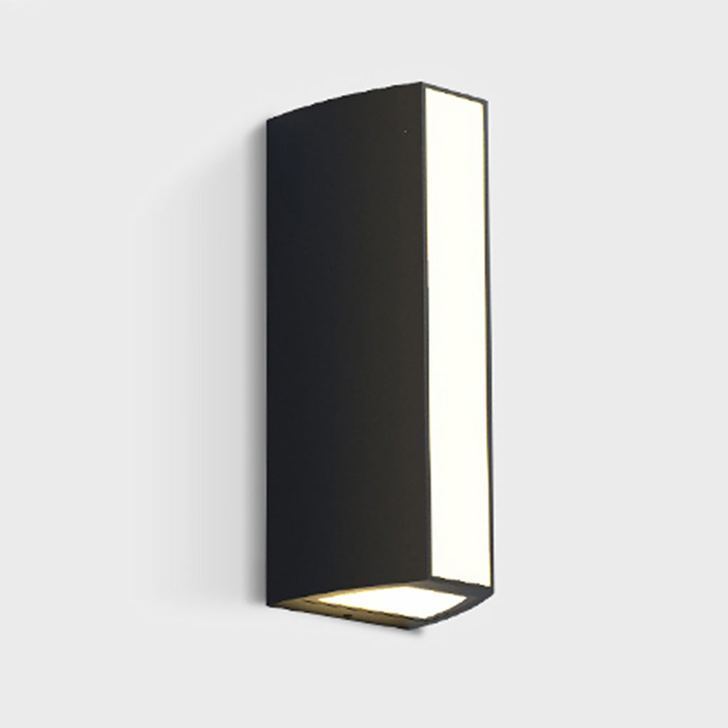Product image of a black up down cylinder sconce isolated on a neutral background, highlighting its slim modern design.