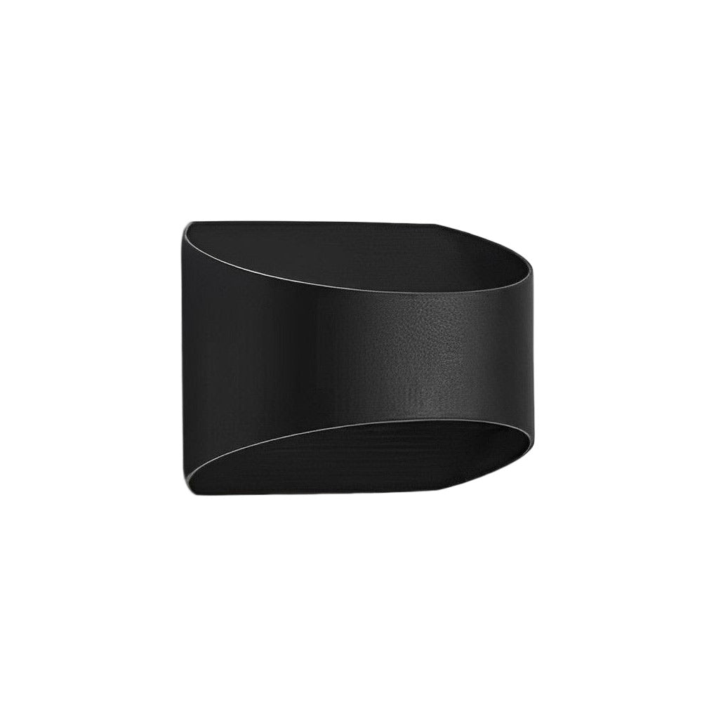 Technical diagram showing dimensions and structure of an up and down wall sconce lighting model.