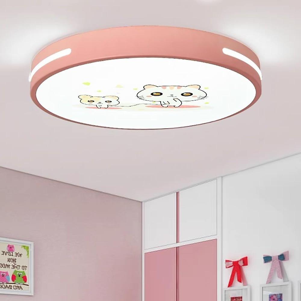 16'' LED 1-Light Lantern Desgin Flush Mount Lights Modern Metal Acrylic Ceiling Lights