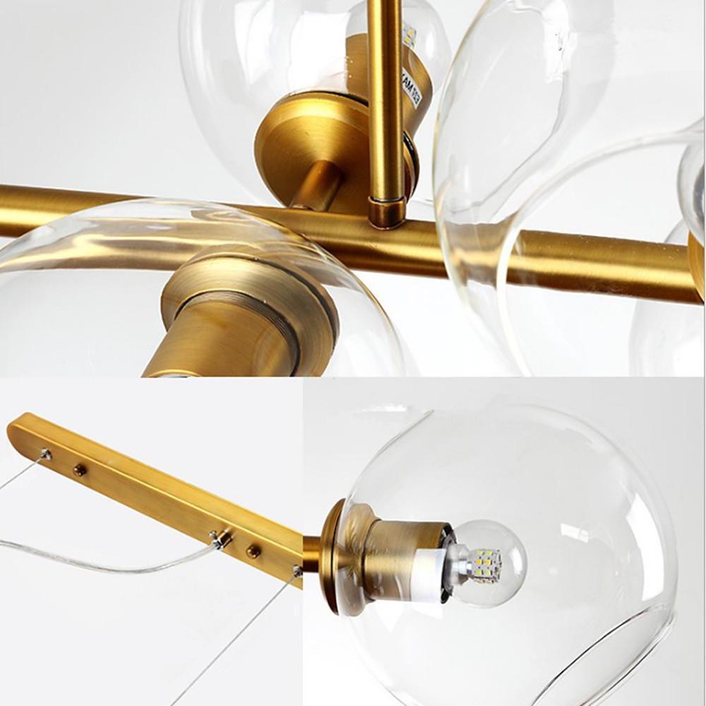 43'' LED 8-Light Single Design Chandelier Nordic Style Metal Glass Island Lights-dazuma