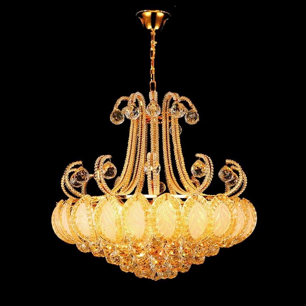 8 - light Modern Gold/Silver Vintage Crystal Chandeliers For Living Room