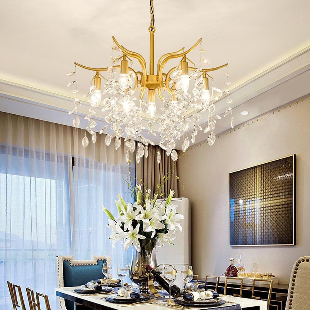 Antique Crystal 7 - light LED Artistic Chandeliers Kitchen Island Lighting