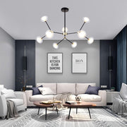 9 - light Glass LED Nordic Sputnik Chandeliers Hanging Ceiling Lights