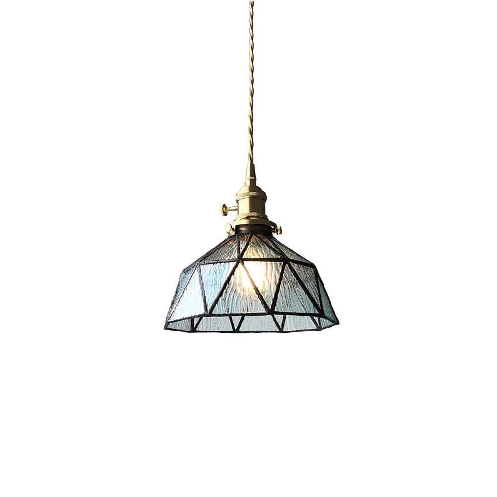 8'' LED 1-Light Pendant Light Nordic Style Glass Metal Geometrical Island Lights-dazuma