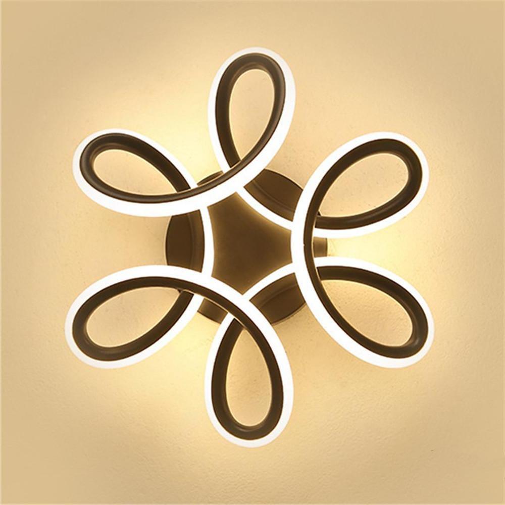 Waves Flower LED Modern Ceiling Light Fixture Flush Mount Lighting Ceiling Lamp